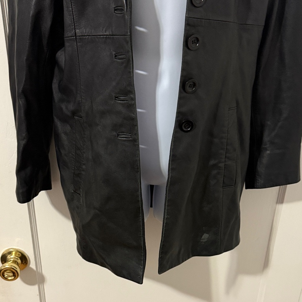 Bebe Black Leather Jacket - Picture 3 of 16